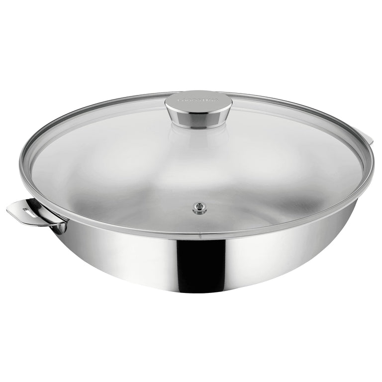 SALVASPAZIO+ Wok Saltapasta 26 cm + couvercle inox non revêtu Lagotherm®