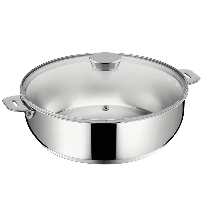 SALVASPAZIO+ Sauteuse 26 cm + couvercle verre inox non revêtu Lagotherm®