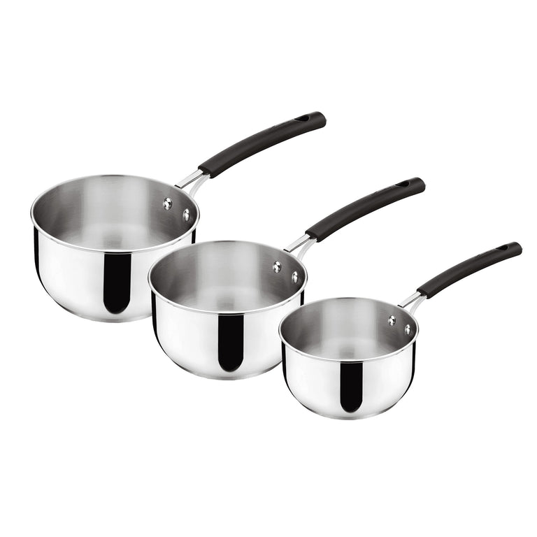 TEMPRA INOX Set 3 casseroles acier inoxydable 16/18/20cm
