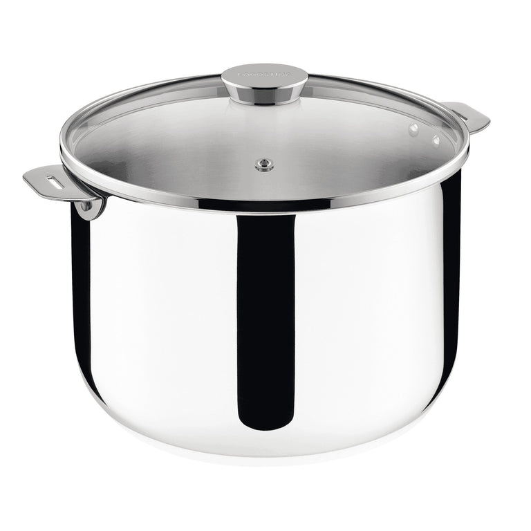 SALVASPAZIO+ Marmite inox non revêtu 24 cm Lagotherm® + couvercle verre