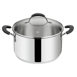 TEMPRA INOX Faitout acier inoxydable 24 cm avec couvercle